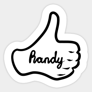 Men name Randy Sticker